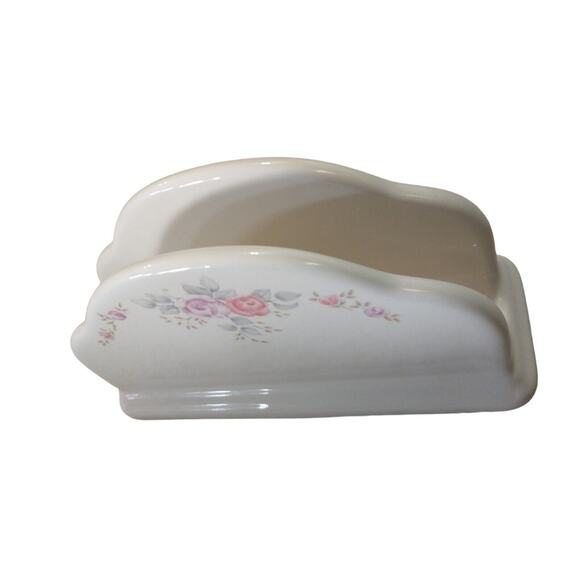 Pfaltzgraff Trousseau Stoneware Napkin Holder 6 1/2" Long Discontinued 80s 90s - Picture 7 of 10